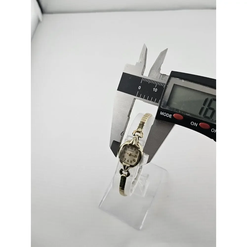 Vintage Ladies Wittnauer 10k Plated Watch & Band 17 Jewels Expansion Band Runs - Picture 5 of 16